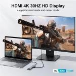 Limitless Multi-Functional 8 in 1 Hub USB 3.1 Type C For 4K HDMI, PD Power Delivery, USB-C, Ethernet, 2 USB, SD/TF Card Reader Compatible with Mac Book Pro XPS and More Type C Devices