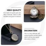 Limitless Bronze Geometric Pocket Watch Necklace - Precise Quartz Movement, Unique Anime One Piece Design, , With 31.5 Inch Chain (Gold)