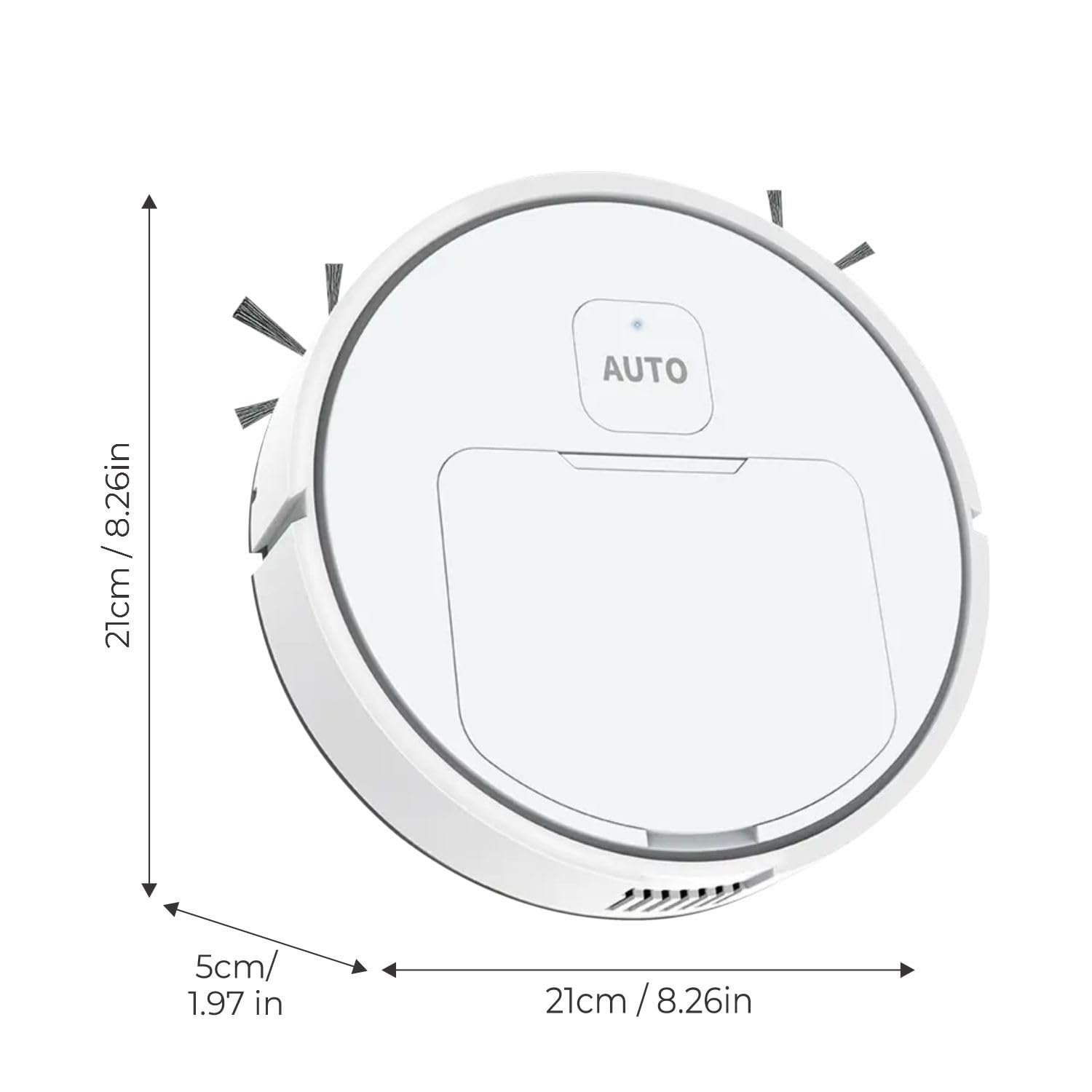 Limitless Smart Automatic Robotic Vacuum Cleaner, Slim Rechargeable Electric Robot with Brush Motor Household Mopping Floor Cleaner, Self Programmed Navigation, Carpet, Hardwood, Linoleum, Tile