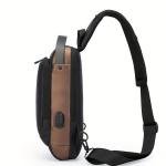 Limitless Men's Sling Shoulder Backpack USB Charging Sport Sling Anti-Theft Shoulder Bag, Waterproof Crossbody Bags Chest Daypack for Hiking Cycling Travelling Outdoor (Black)