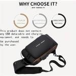Limitless Men's Sling Shoulder Backpack USB Charging Sport Sling Anti-Theft Shoulder Bag, Waterproof Crossbody Bags Chest Daypack for Hiking Cycling Travelling Outdoor (Black)