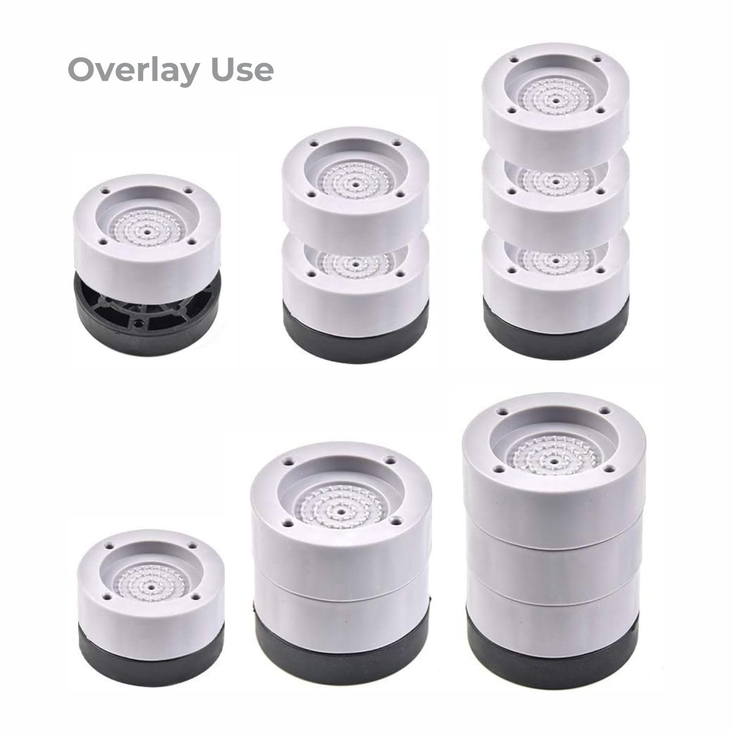 Limitless Washing Machine Feet Pads, 4Pcs Anti Vibration Feet Pads Rubber Mat, Anti-Slip Washer Universal Washing Machine for Refrigerator, Furniture, Support Dampers, Stand