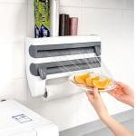 Limitless Foil Paper Dispenser and Cutter, Towel Holder, Spice Rack, ABS Plastic, Easy Installation with Screws or 3M Adhesive, Tissue Roll Holder, Cling Film Cutter, Kitchen Organizer Set