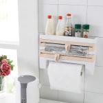 Limitless Foil Paper Dispenser and Cutter, Towel Holder, Spice Rack, ABS Plastic, Easy Installation with Screws or 3M Adhesive, Tissue Roll Holder, Cling Film Cutter, Kitchen Organizer Set