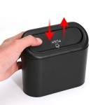 Limitless 1L Car Interior Storage Box, Trash Can Mini, Push Tray Garbage Box, Door Seat Clip Holder Trash Bin Push Can Mini Tray Dustbin Automotive Accessories Stand Holder, Black