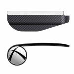 Limitless Car Blind Spot Rearview Mirror 2 PCS, Adjustable Expanded, Carbon Fiber, Rain Eyebrow Reflective Protection Shield, Black