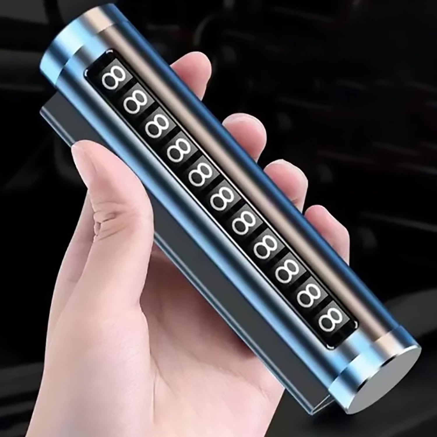 Limitless Universal Temporary Car Parking Card Rotate Car Parking Accessories for Car Auto Accessories Flip Temporary Phone Number Plate Metal Dash Board Inside The Car