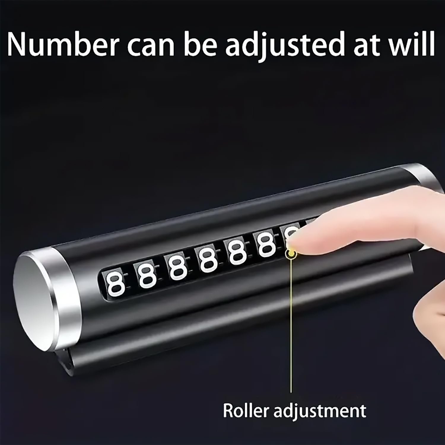 Limitless Universal Temporary Car Parking Card Rotate Car Parking Accessories for Car Auto Accessories Flip Temporary Phone Number Plate Metal Dash Board Inside The Car