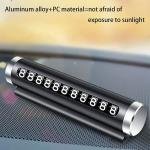 Limitless Universal Temporary Car Parking Card Rotate Car Parking Accessories for Car Auto Accessories Flip Temporary Phone Number Plate Metal Dash Board Inside The Car