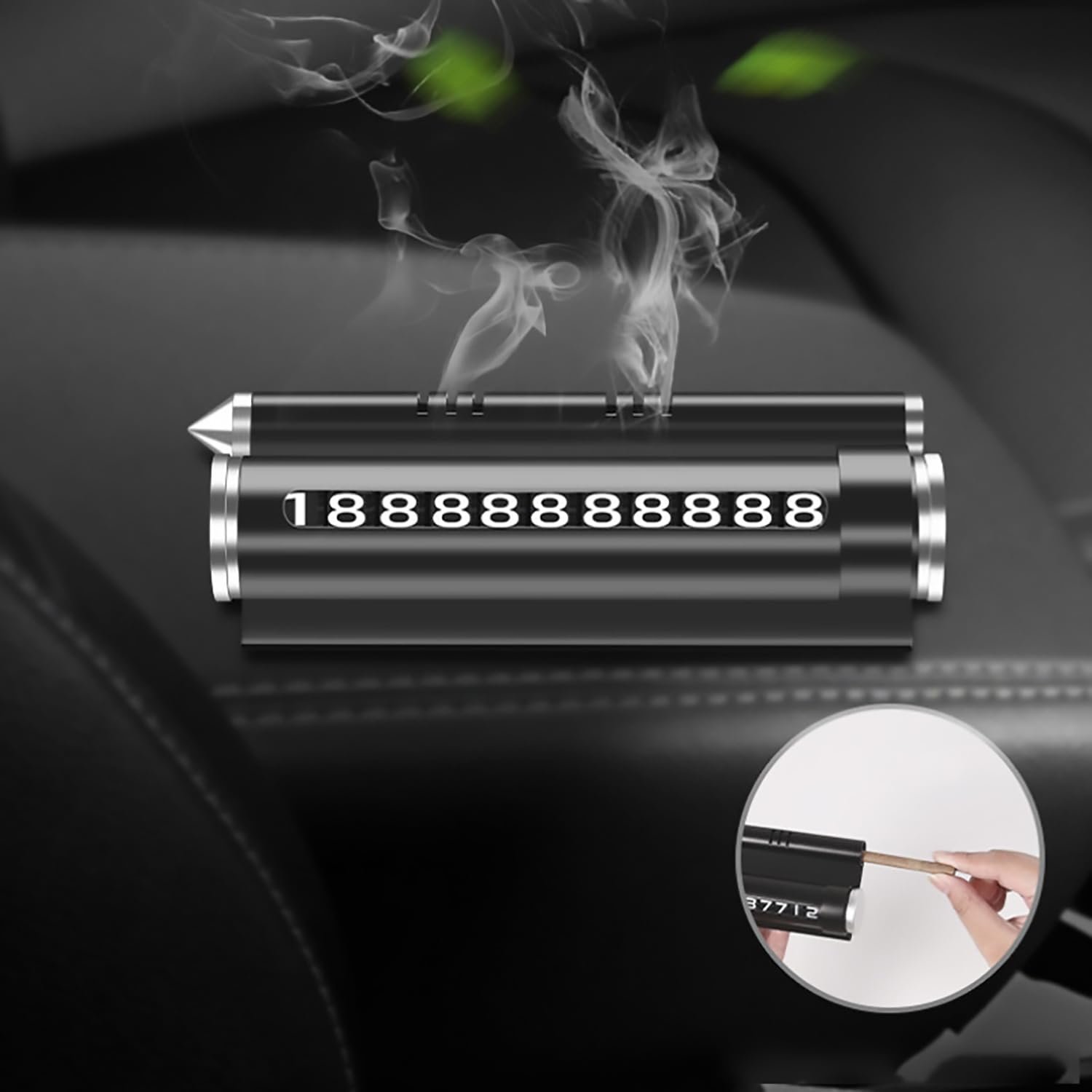 Limitless Multifunction Safety Hammer Car Temporary Parking Phone Number Plate Metal Car Phone Holder with Safety Tool