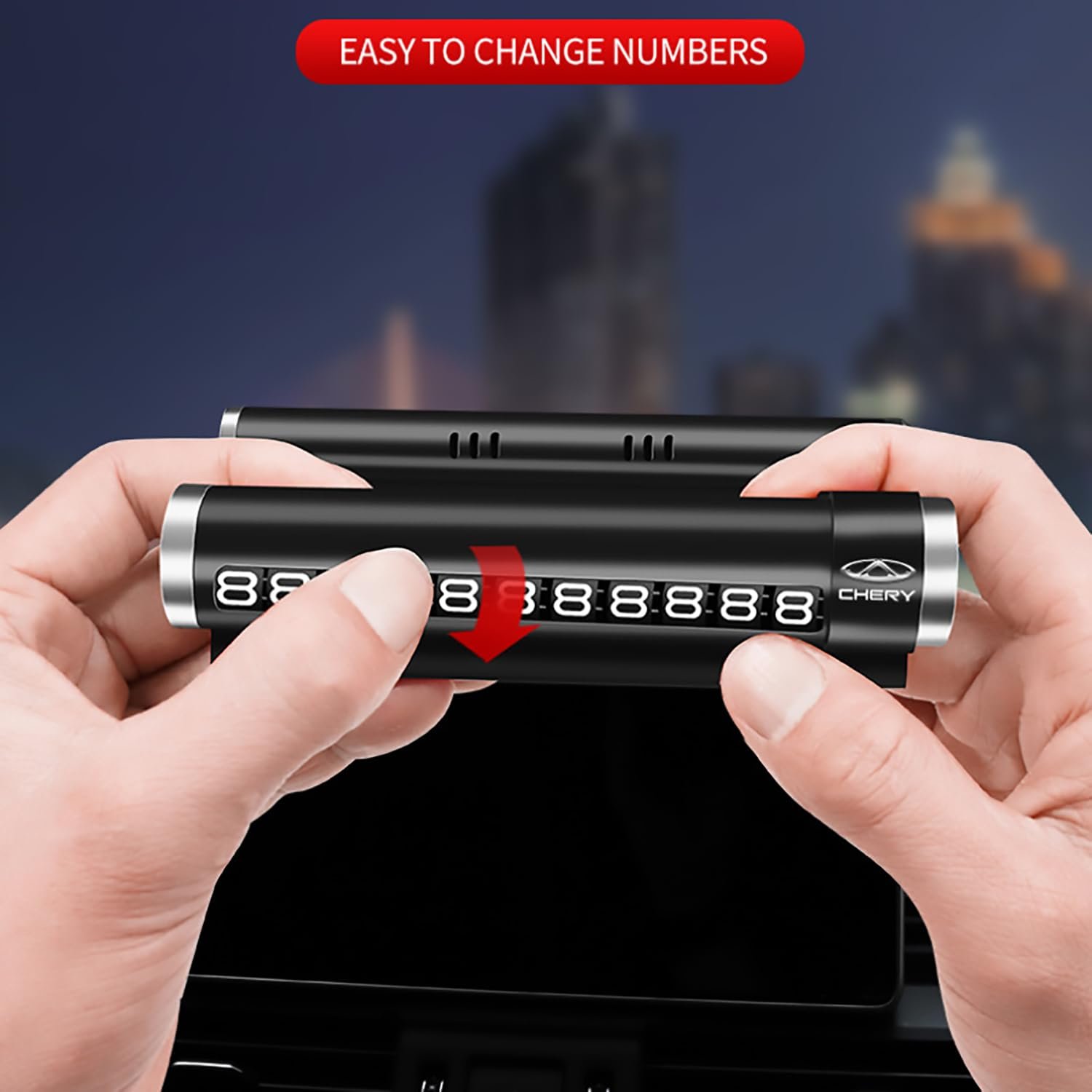 Limitless Multifunction Safety Hammer Car Temporary Parking Phone Number Plate Metal Car Phone Holder with Safety Tool