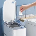Limitless Bathroom Trash Can Smart Touchless Motion Sensor Adsorption, Automatic Garbage Can, Plastic Trash Bin, 14 L for Living Room, Bedroom, Office, Kitchen
