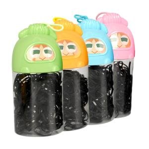 Limitless 200PCS Hair Scrunchies Satin Scarf Hair Tie Elastic Bow Hair Bands Silky Hair Ribbon Long Tail Ponytail Holder Hair Accessories for Women (Black-Naughty Pineapple, One Size)