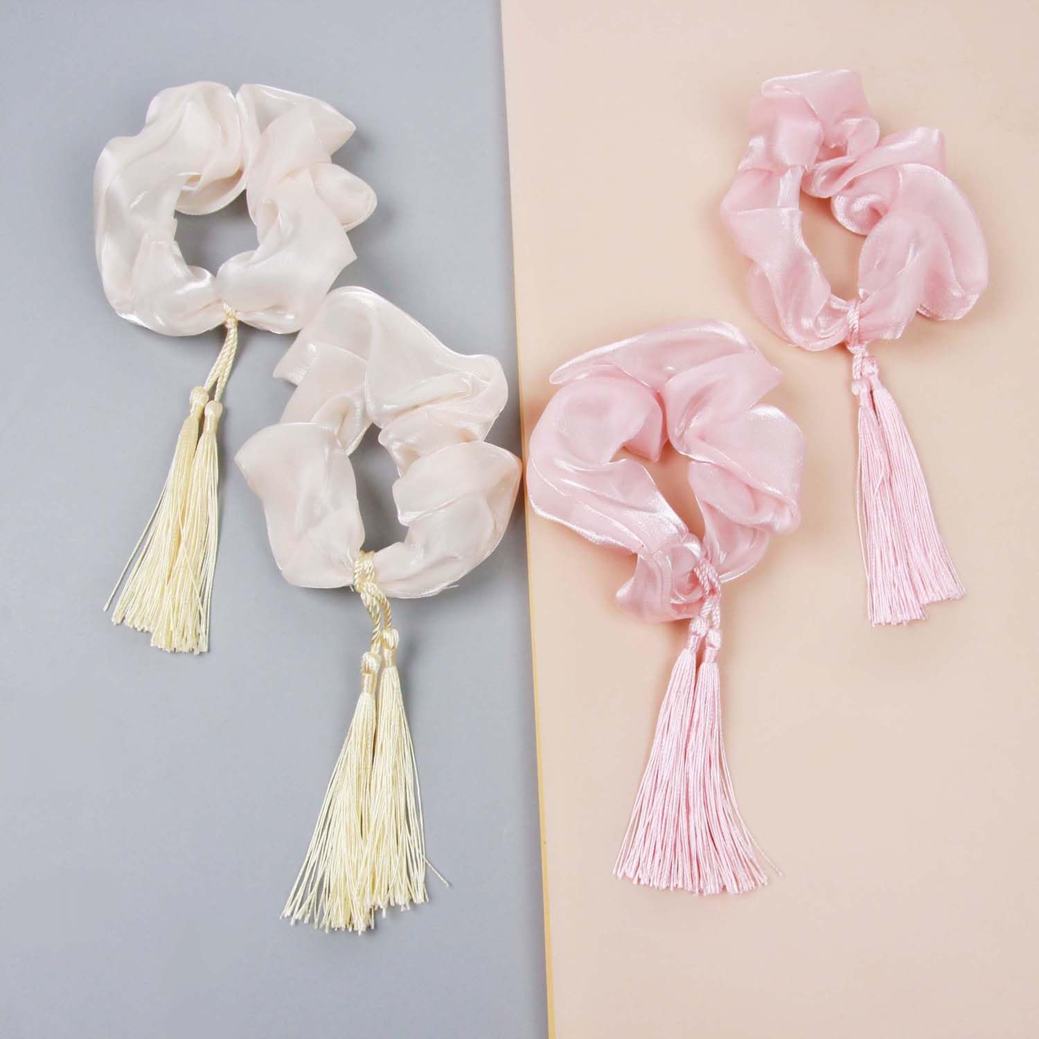 Limitless Hair Scrunchies Satin Scarf Hair Tie Elastic Bow Hair Bands Hair Ribbon