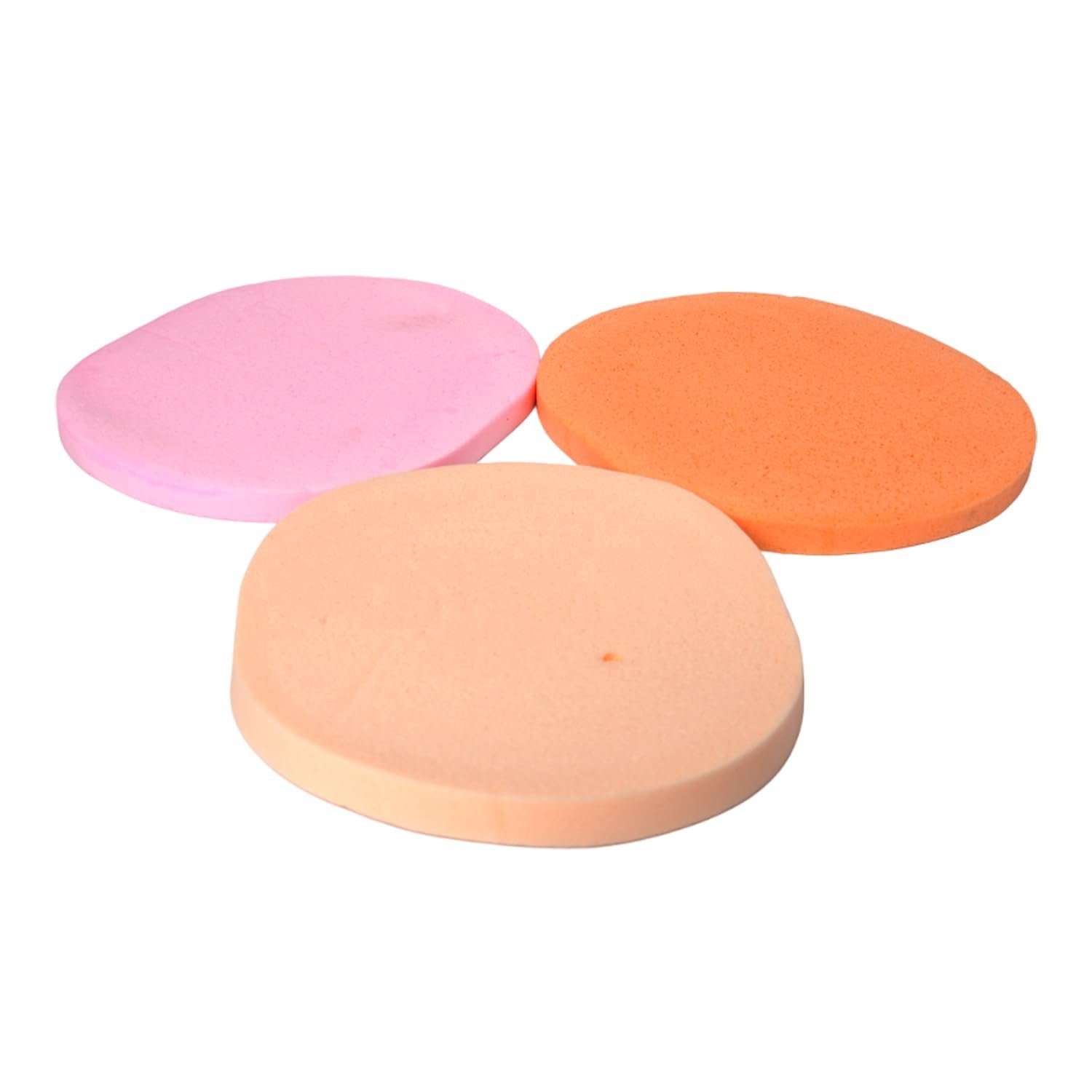 2PC Face Wash Puff, Oil-Absorbing Sponge Cleansing Exfoliating Makeup Removal Orange