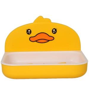 Wall Mounted Soap Rack, Bathroom Accessory, Durable & Rust-Resistant, Yellow