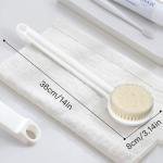 Limitless Long Handle Bath Brush Portable Bath Big Round Massage Brush Soft Hair Bath Brush Soft Hair, Back rubbing Brush, Body rubbing Artifact, Back rubbing Brush (White)