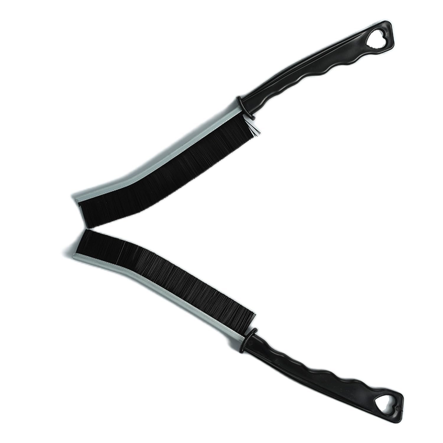 Limitless 2PCS Gap Cleaning Brush, Multifunctional Crevice Household Cleaning Brush Tools, Dead Hand-Held Groove Cleaning Brushes for Kitchen, Bathroom, Window Door Track, Black