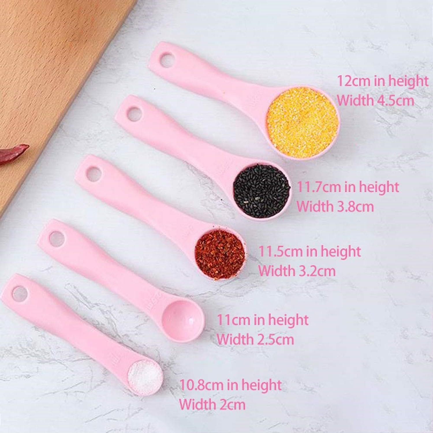 Limitless 5-Piece Multi-Purpose Liquid and Dry Melamine Measuring Spoons Set, Home Essentials Cooking and Baking Tools, Measuring Spoons (Blue-5Pack)
