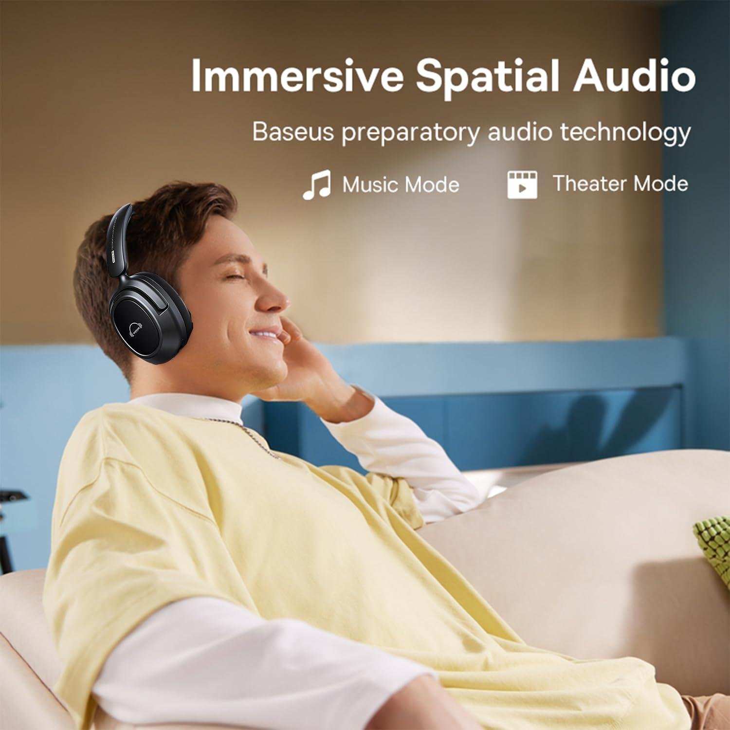 Remax Mena Headset Blissful Series Active Noise-Canceling Music, Dual-Mic, Wireless 5.3 for Quick Connection, Transmission Distance 10M,Charging Case Battery 1000mAh