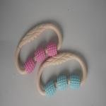 2PC Three-Wheel Handheld Massager Roller, Body Therapy Tool for Neck Foot Head, Blue
