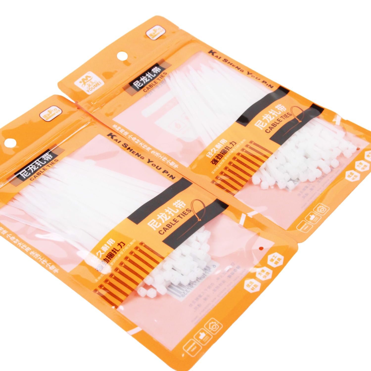 Limitless 100PC Cable Ties Heavy-Duty Cable Ties – Secure & Organize with Industrial, Self-Locking Heavy Duty Nylon Plastic Zip Ties Wraps For Office, Household And Outdoor (TRANSPARENT-100PC)