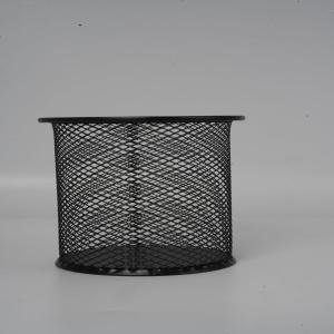Limitless Metal Mesh Pencil Holder Round Pen Cups For Desk Organizer Classroom Organization Pencil Holders Wire Makeup Brush Holders For Desk Office (Black, 2PC - Round)