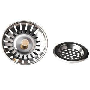 Limitless Card Mounted 2 IN 1 Sink Strainer, Effortlessly Trap Debris & Keep Your Sink Clog-Free Anti Clogging Sink Filter With Hair Catcher, Bathroom Stainless Steel Sink Drain Filter (STEEL-2PC1)