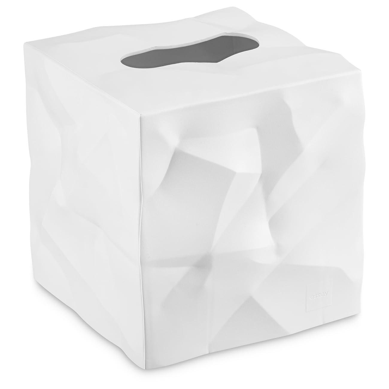 Essey Desgin Tissue Box - Wipy Cube I - Modern White 13 x 13 x 13 cm Weiss, White