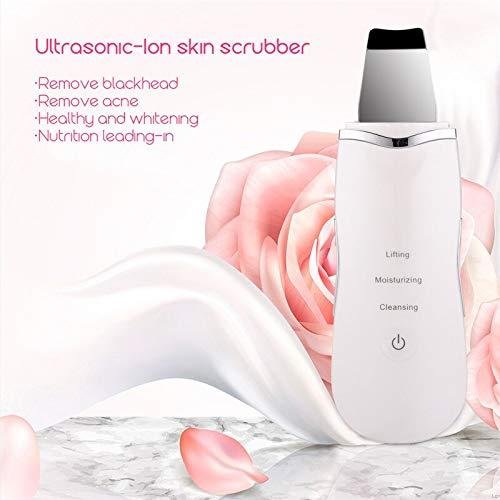 Limitless Skin Care Tool Shovel Face Pore Cleaner Ultrasonic Skin Scrubber Black Dot Acne Remove Facial Lifting Beauty Instrument (White)