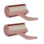 Limitless 2PC Lint Roller Kit – Ultimate Pet Hair & Dust Remover for Clothes, Carpets, & Car Seats, Suitable for Hair Clothes Carpet Car Seat Dust and Brush, Pink&White