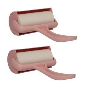 Limitless 2PC Lint Roller Kit – Ultimate Pet Hair & Dust Remover for Clothes, Carpets, & Car Seats, Suitable for Hair Clothes Carpet Car Seat Dust and Brush, Pink&White
