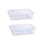 2PC Stackable Food Storage Boxes with Lid BPA-Free Ideal for Fruits Veggies Leftovers
