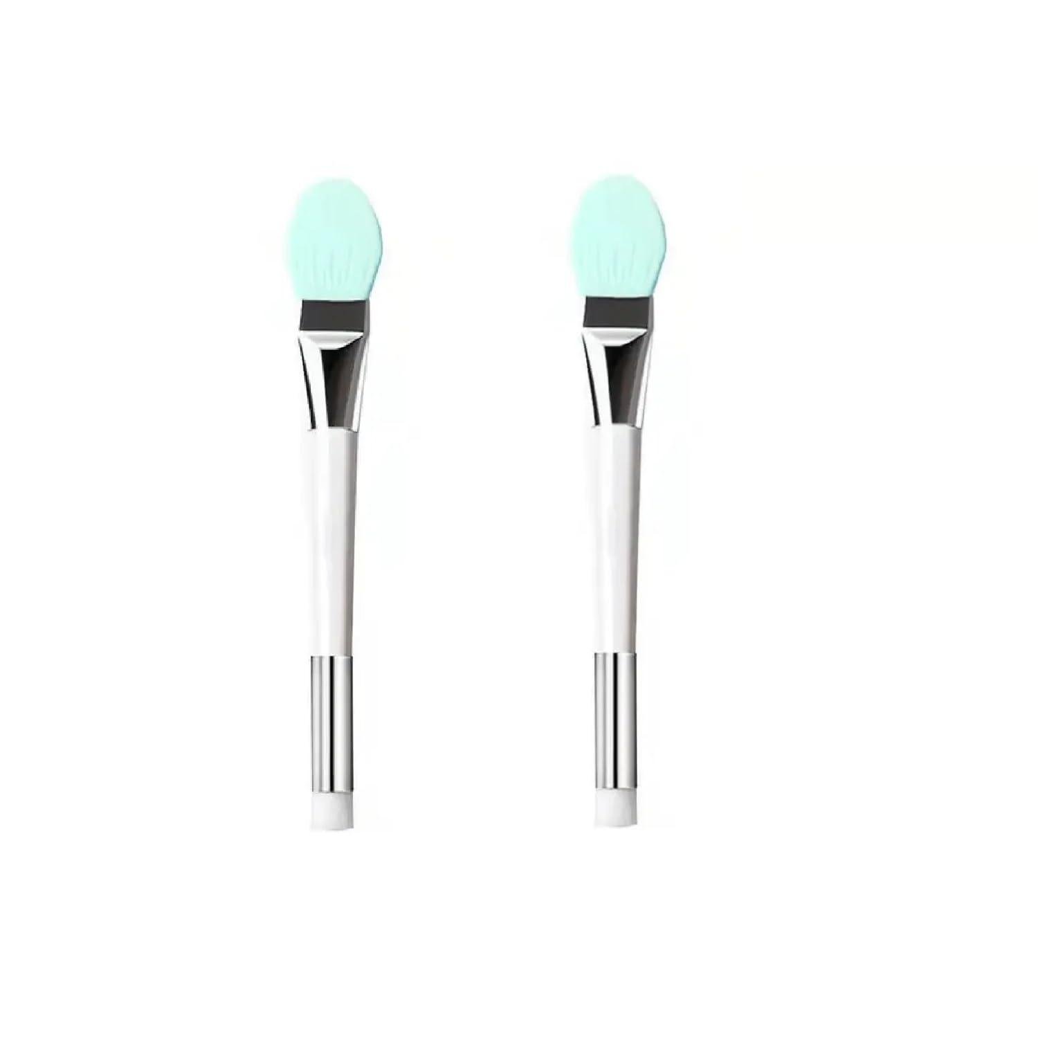Limitless 2PC Facial Mask Brushes Application Cosmetic Brush for Facial Mask, Scrub and Serum - Professional Beauty and Skin Care Applicator Tool, Green