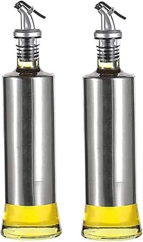 Glass Seasoning Tank Kitchen Spice Kit Bottles Premium Glass Oil Bottle 500ML