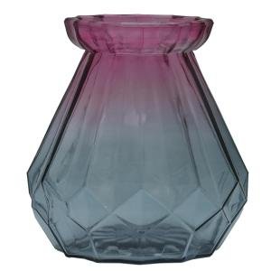 Limitless Vase Small 2 Pieces Glass Vase Dining Table Flower Vase Spring Garden Vase Flower, Centerpiece Great for Gifts, Home, Office, Wedding, Holiday Decor, 15CM (GreyPink, 53666)