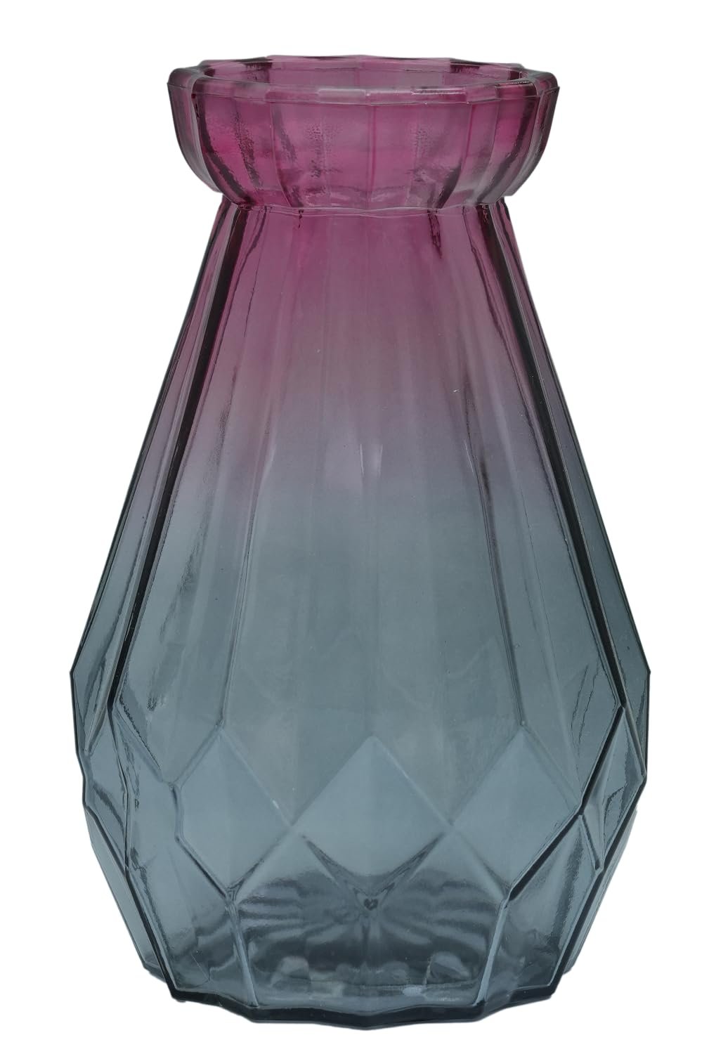Limitless Vase Small 2 Pieces Glass Vase Dining Table Flower Vase Spring Garden Vase Flower, Centerpiece Great for Gifts, Home, Office, Wedding, Holiday Decor, 15CM (GreyPink, 53666)