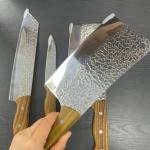 Limitless 4PCS Butcher Knives Set for Kitchen, Wooden Handel Chef's knife, Boning Knife, Stainless Steel Hand Forged Boning Carving Knife Cutting Knife for Kitchen Camping BBQ