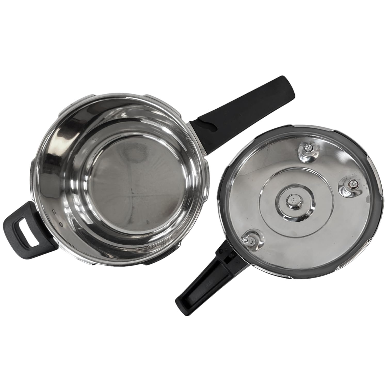 Limitless 4 Ltr Pressure Cooker Stainless Steel Lightweight & Durable Cooker with Lid, Cool Handle & Safety Valves
