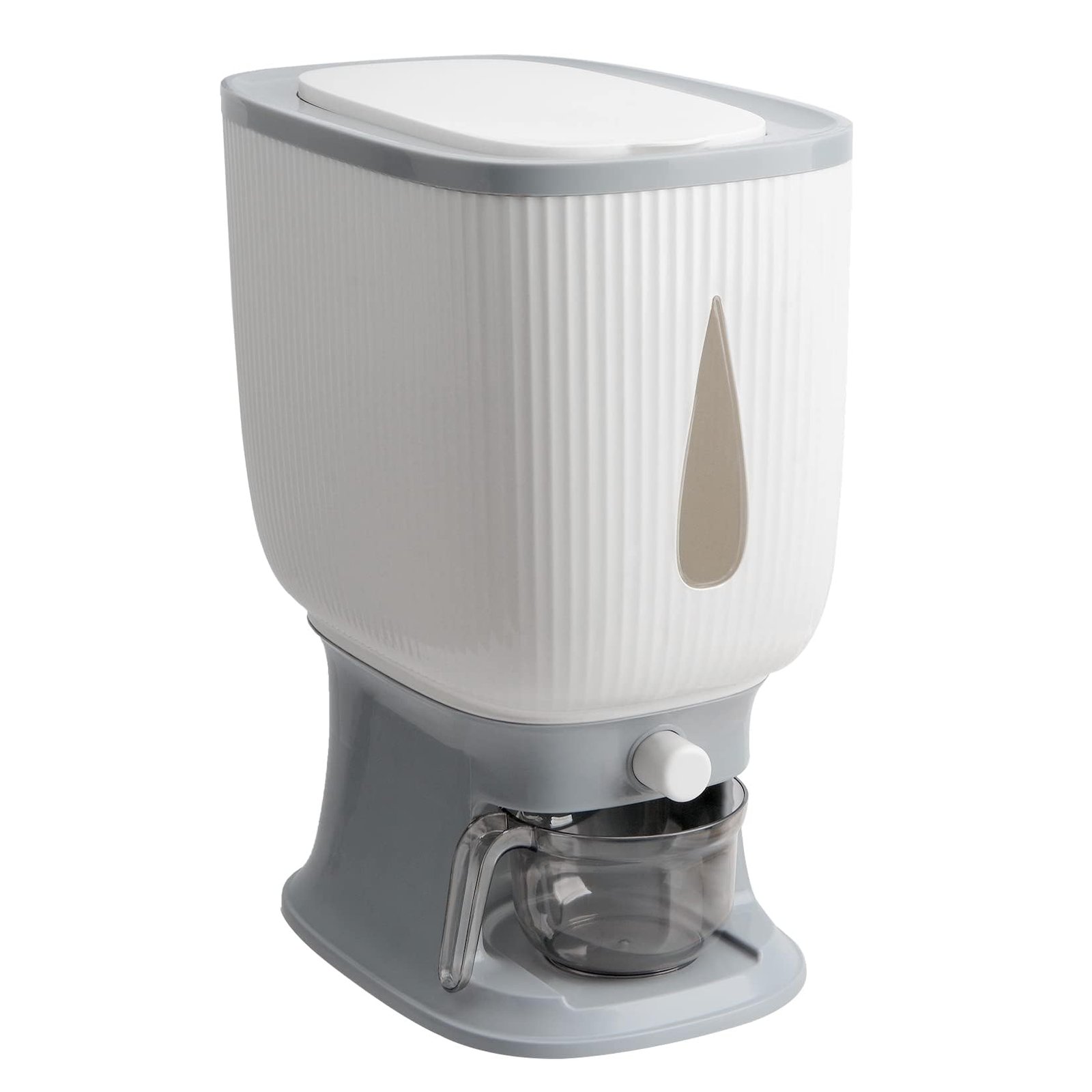 Rice Dispenser & Food Storage Container with Sealed Lid for Rice Cereal Beans
