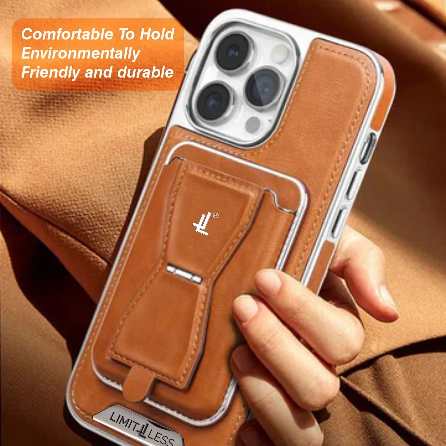 Limitless for iPhone 14 Pro Leather Case, Soft Touch Full-Body Protective Cover, Premium Shockproof Case with Removable Card Holder, Hassle-Free Wireless Charging Compatible (Green, iphone14promax)