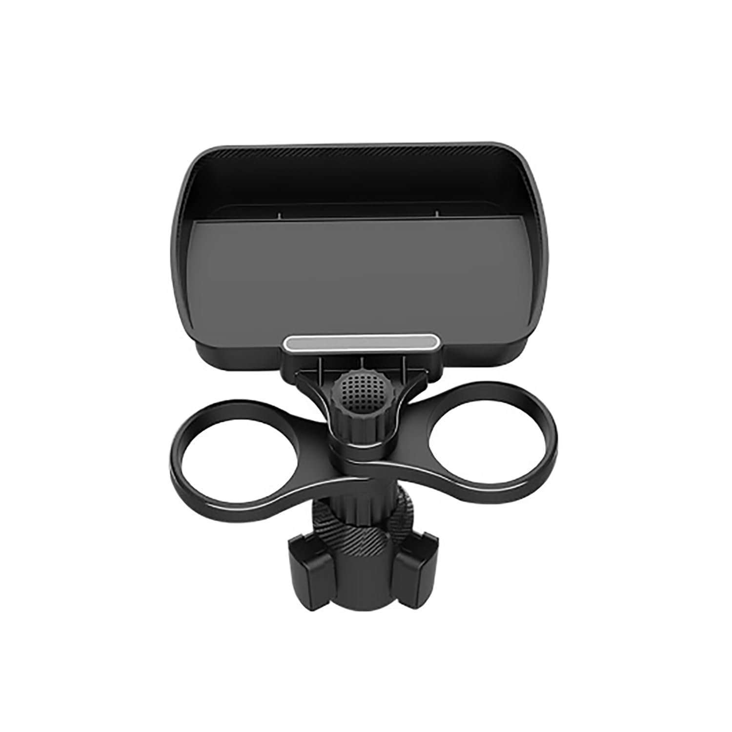Limitless Car Dinner Plate Tray 360° Rotating, Expandable Multifunctional Car Snack Table without Cup Holder, Black