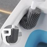 Limitless Long Handle Plastic Toilet Brush Z5Toilet Brush with Holder Upgraded Silicone Bristles Toilet Cleaner Multifunctional Brush Deep Cleaning with Standing Holder&Wall
