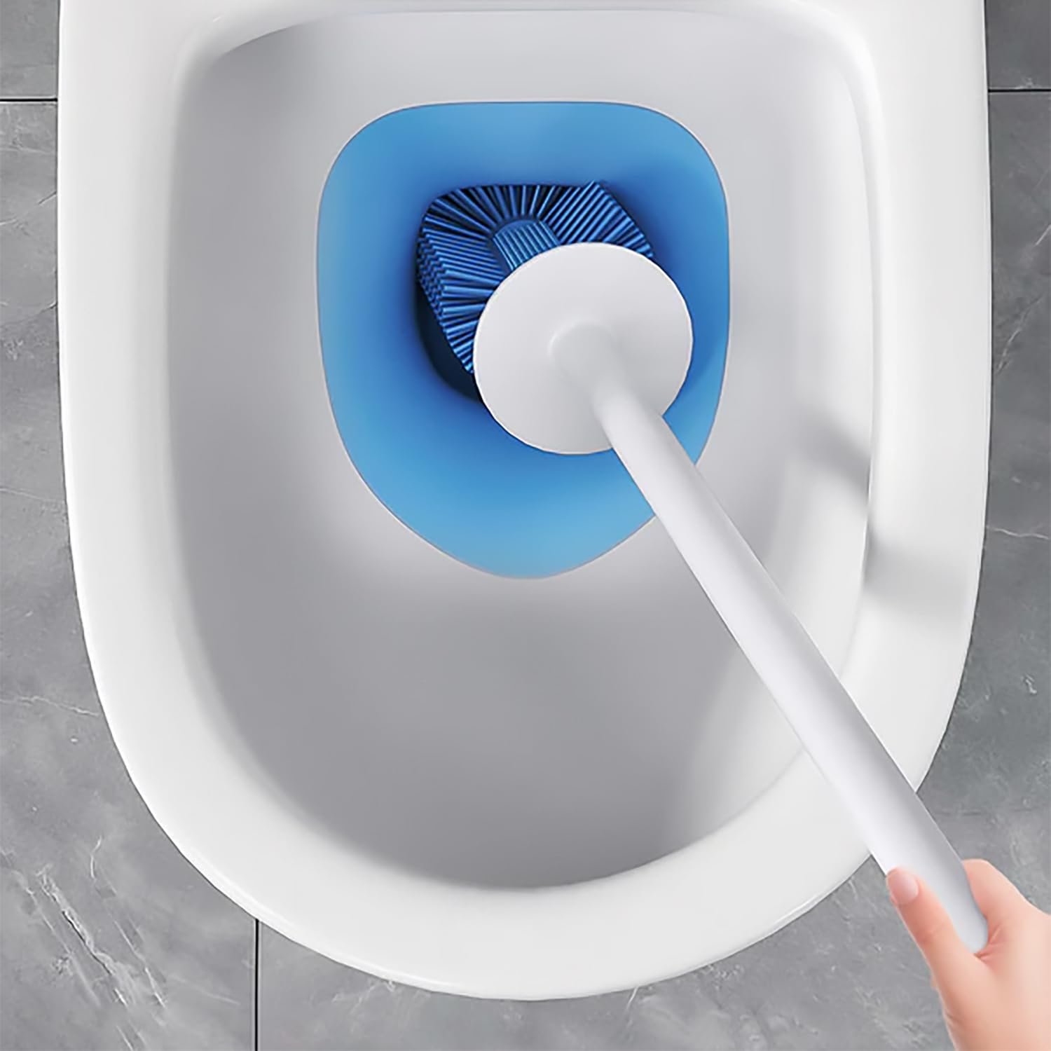 Limitless Long Handle Plastic Toilet Brush Z5Toilet Brush with Holder Upgraded Silicone Bristles Toilet Cleaner Multifunctional Brush Deep Cleaning with Standing Holder&Wall
