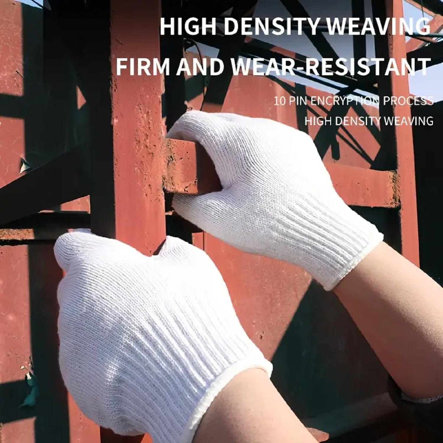 Limitless, 2 Pair Pure Cotton Labor Gloves, Work Gloves, Unisex, 100% Cotton, Durable & Comfortable, One Size Fits All, White, Ideal for All-Day Use and Various Tasks, White