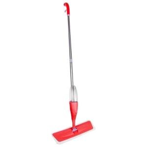 Limitless Microfiber Spray Mop, Flat Floor Mop with Refillable Bottle and Washable Microfiber Pad, Dry Wet Dust Mop for Home Kitchen, Wood Vinyl Ceramic Tiles Floor Cleaning (RED)
