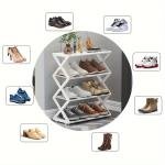 Limitless 4 Tier Stainless Steel Shoe Rack Organizer, Space Saving Shoes Organizer With Sturdy Frame Shoe Rack Shelf For Entryway, Closet, Garage, Bedroom, Cloakroom (Black)