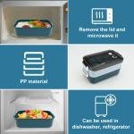 Limitless Lunch Box 1050ml with Sticks, Fork and Spoon,3 Compartments, For Outdoor