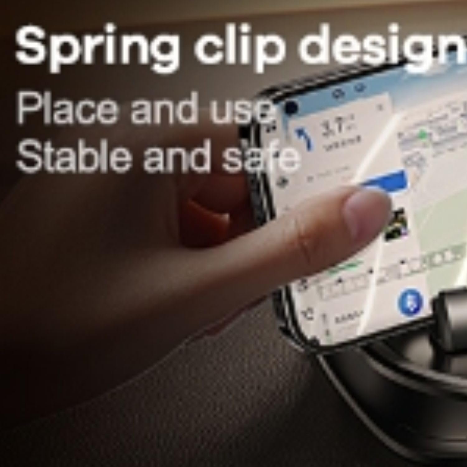 Remax Mena Car Dashboard Phone Holder, 360 Free Rotation, Car Phone Mount Interior Accessories, Spring Clip design, For Automotive