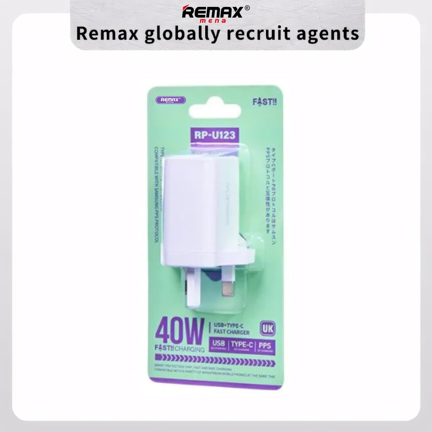 Remax Mena 40W Charger Adapter (1A + 2C) Kiddy Series Charging Fater and Safer, PD 20W Fast Charge, Intelligent Adjustment, Security Chip, ABS-Ultrasonic, Charge 3 Devices at Same Time